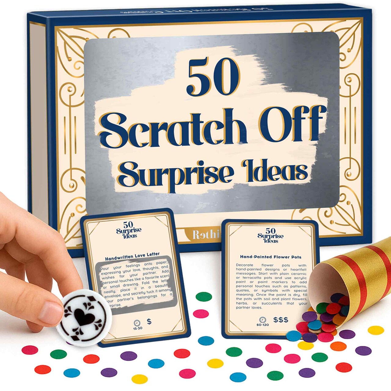 QUOKKA 50 Surprise Ideas Gifts for Couples – Romantic Scratch-Off Couple Gifts for Him and Her – Fun & Romantic Cards to Reconnect, Laugh & Explore Together – Birthday Wedding Anniversary Idea